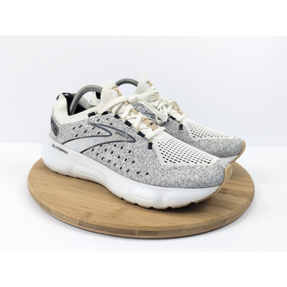 Brooks Glycerin 21 Womens 10.5 Shoes StealthFit Gray Black White Running Sneaker